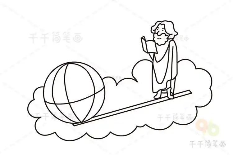 阿基米德简笔画