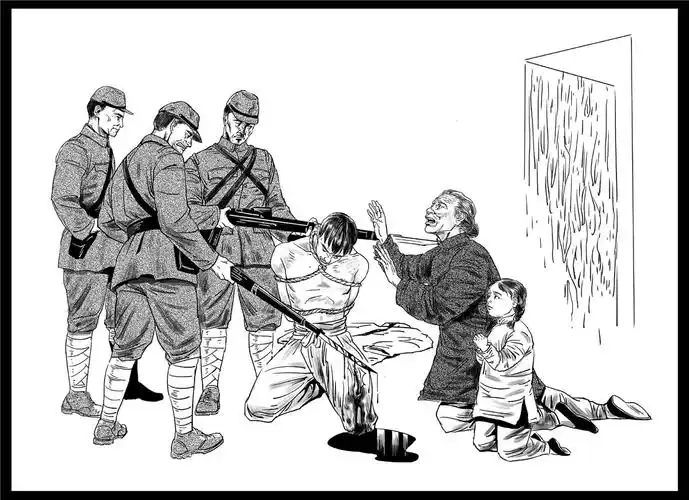 根据张兰英的回忆绘制的漫画.