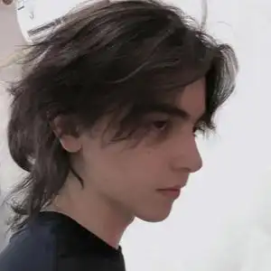 狼尾假发男长发日系男生武士头中分男士网红鲻鱼头自然日常全头套