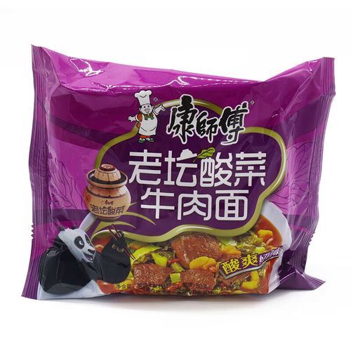 康师傅老坛酸菜牛肉面整箱装24包方便面经典袋装速食夜宵食品袋面泡面