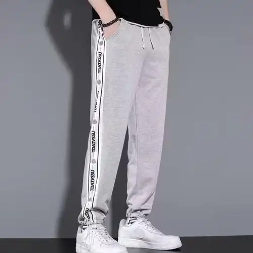 冬季九分休闲裤男士韩版修身运动裤潮牌卫裤男装男生男款长男裤子