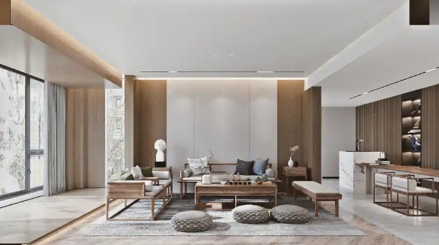 新中式的整屋效果图