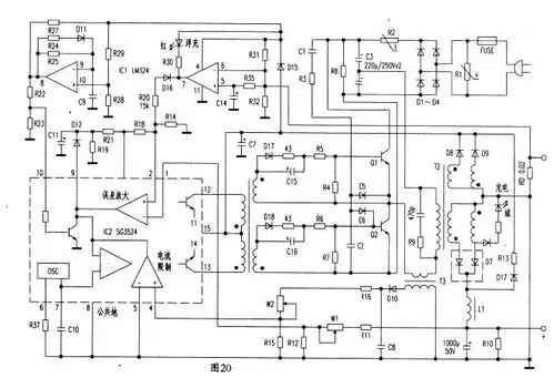 电瓶车充电器电路图