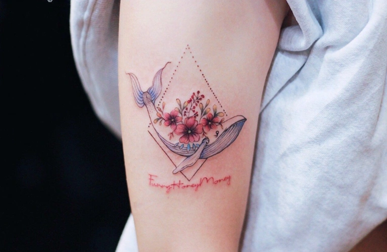 女生手臂彩色小清新纹身图集手臂彩色小图案10