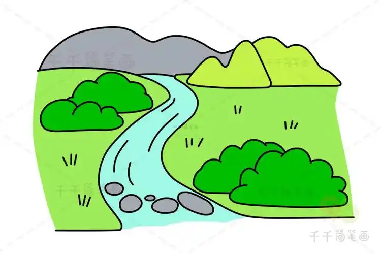 幼儿春天山水画简笔画集 简笔画图片大全-蒲城教育文学网