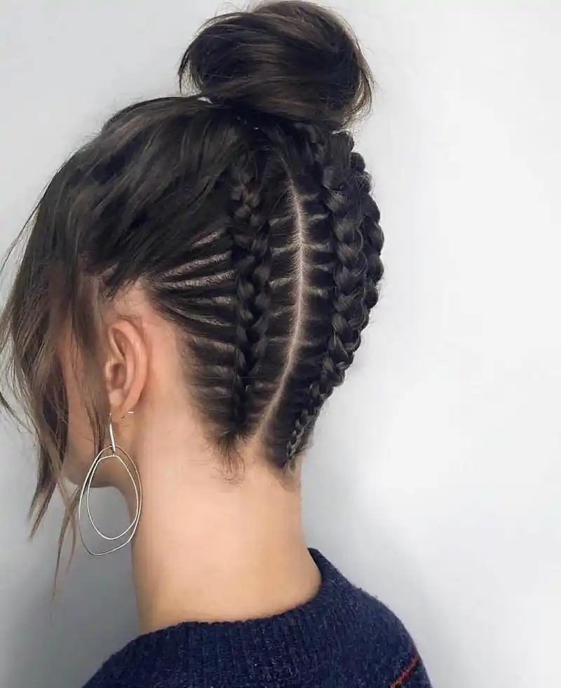 欧美编发创意编发马尾