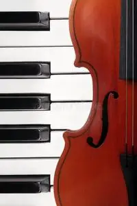 小提琴和钢琴照片