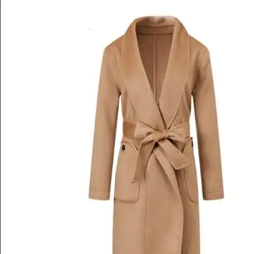 好货直降价1149可叠券羊毛羊绒mecity女装冬季新款长款宽松呢子大衣