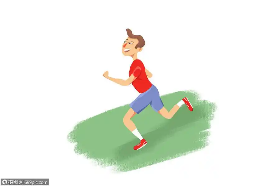 跑步插图健身插画图片