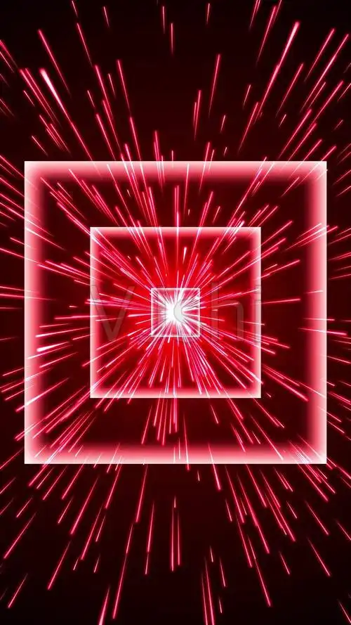 竖版炫丽红色粒子方框扩散动态视频-循环_1080x1920_高清视频素材下载