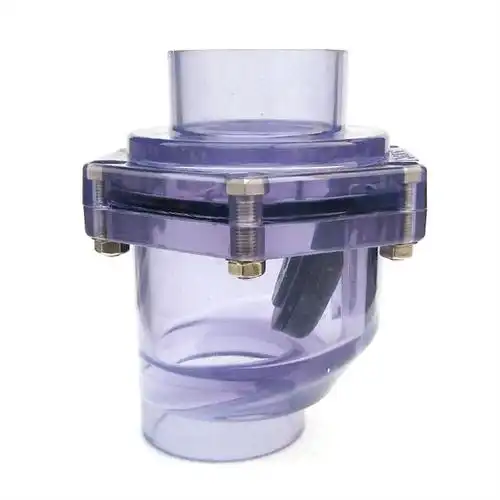 pvc止回阀单向止逆防臭横装卧式厨房排水管防止止回阀