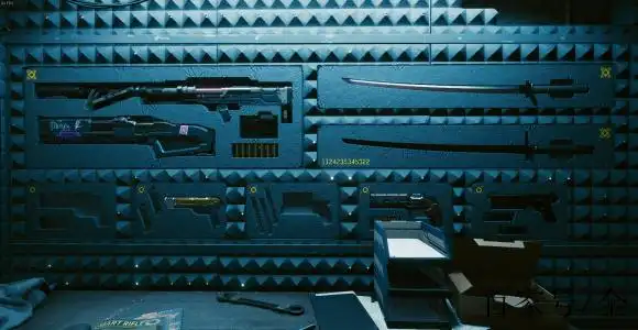 赛博朋克2077:武器墙挂的差不多了