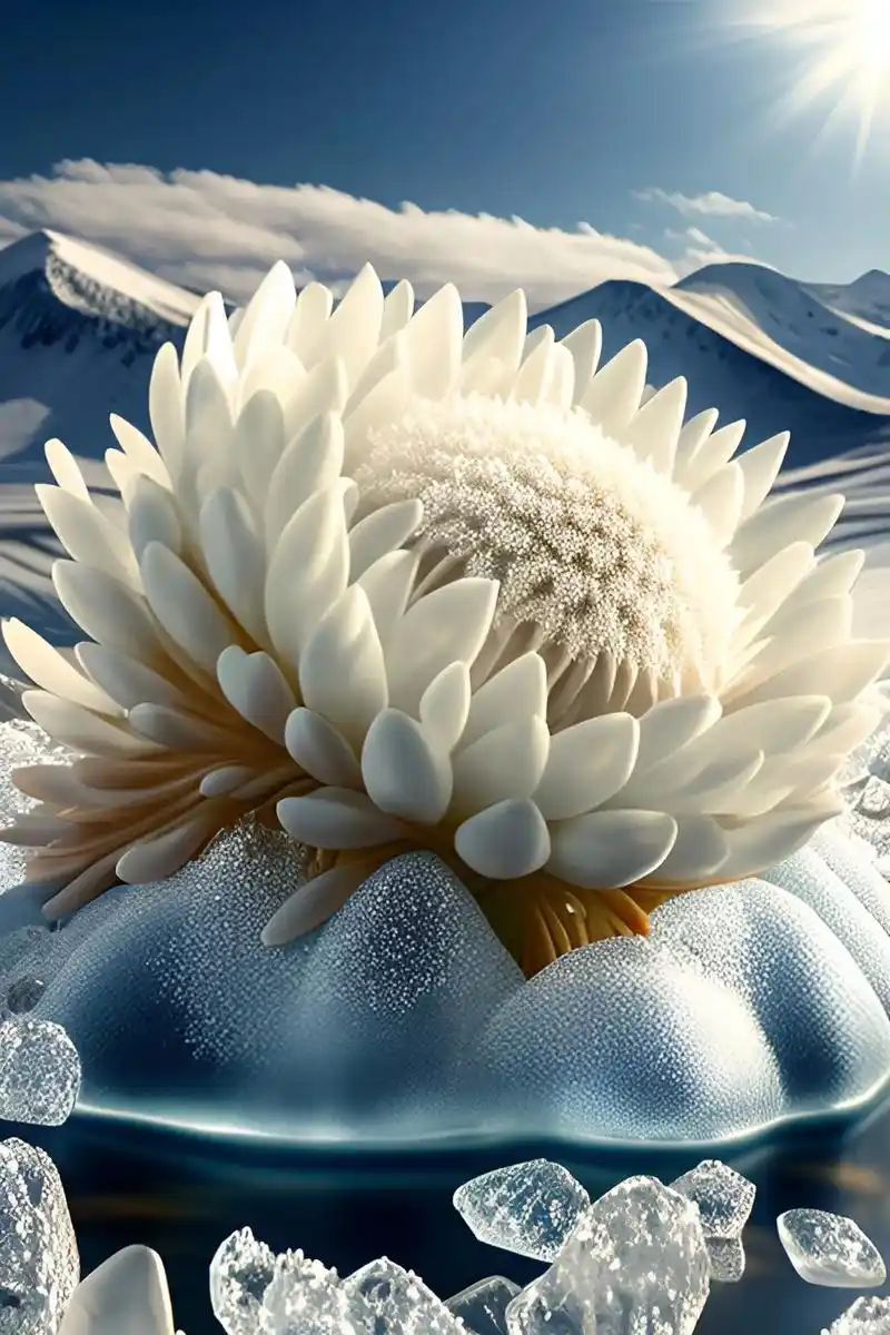 冰莲花圣洁高雅!代表坚韧不拔!超凡脱俗!也给人们带来希望和憧 - 抖音