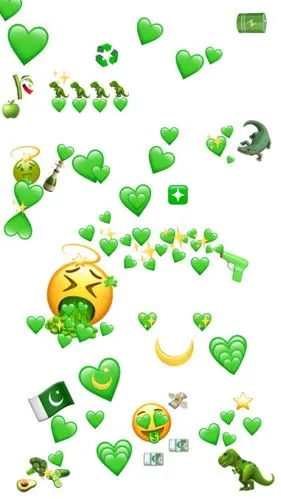 原谅 绿色 emoji 潮 壁纸 背景 iphone