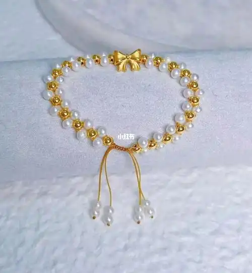 黄金珍珠手链到爆仙女们快来3克多