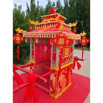 八抬大轿结婚花轿八抬大花轿结婚轿子厂家直销实木中式道具婚庆用品轿