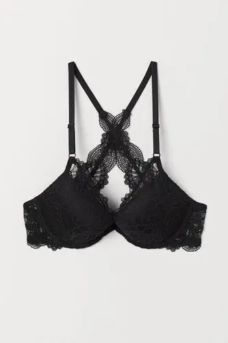 蕾丝背强力聚拢文胸