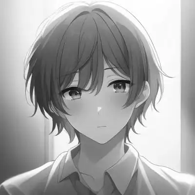 日系ins风漫画头像黑白男84张_男生动漫头像_头像屋