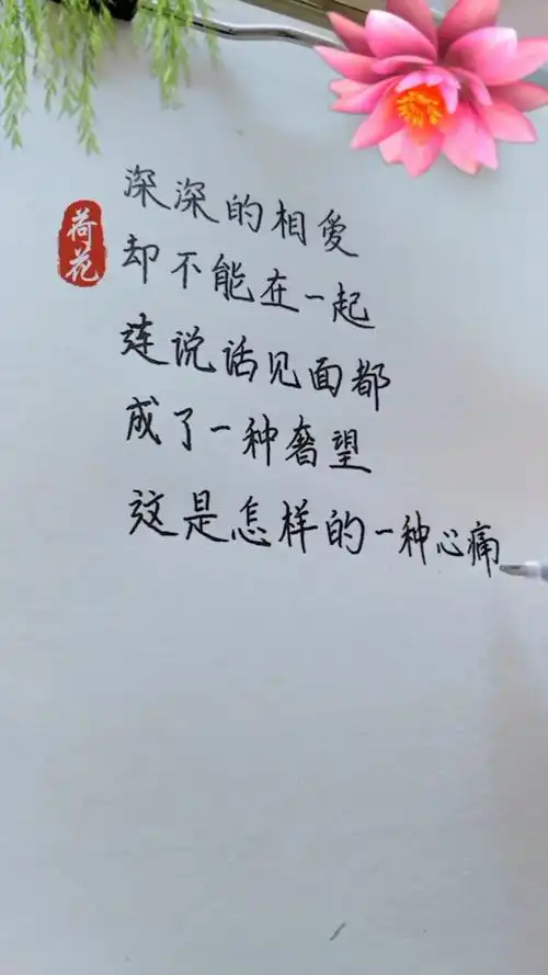 扎心情感语录#深深的相爱,却不能在一起!