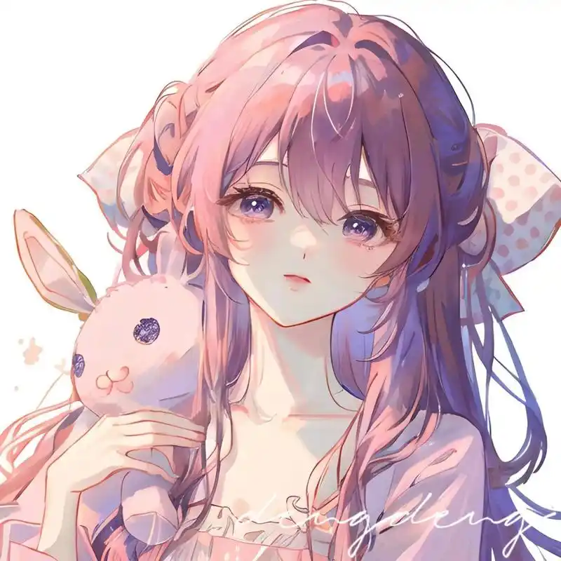 家有萌兔,啾|动漫女生头像|二次元粉色系