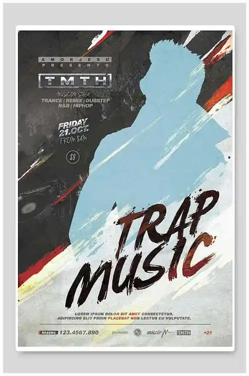 人物剪影欧美海报