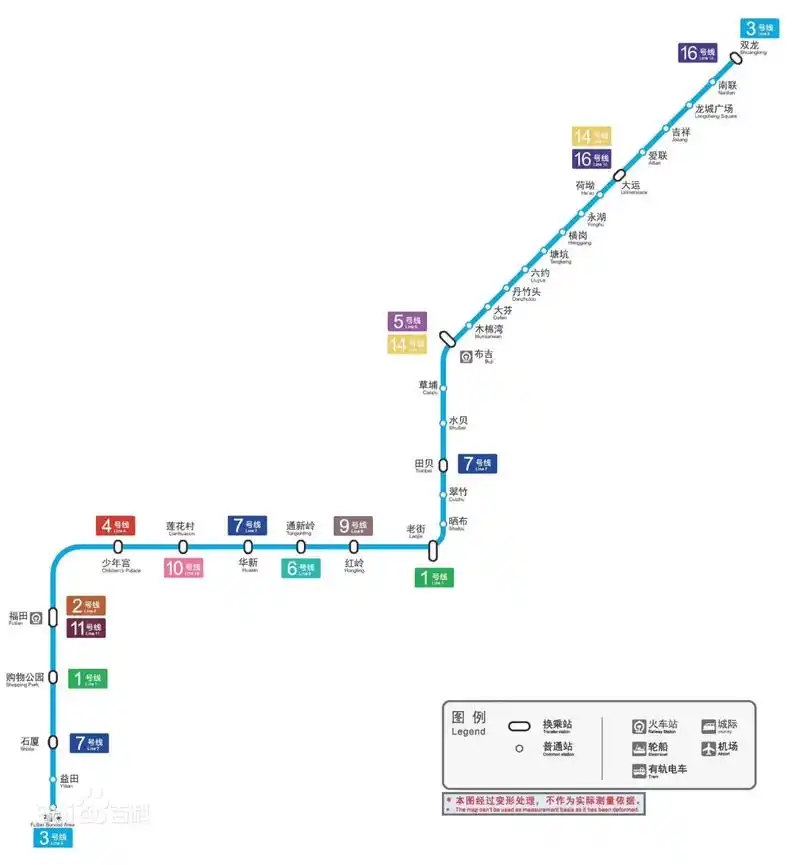 no.3一分钟带你认识深圳地铁:3号线 深圳地铁3号线(shenzhen metro li