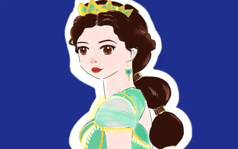 【disney】【茉莉公主】【sketchbook指绘】超想要阿拉丁的神灯呀!
