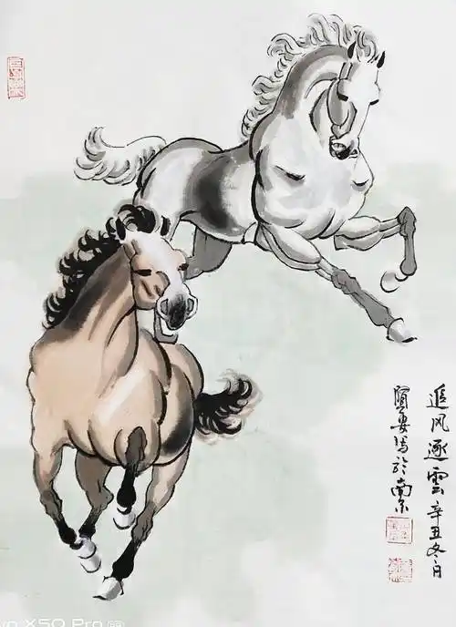 当代画马最具实力画家——黄贤安骏马作品赏析_生活_马画_画面