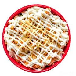 沙拉脆皮鸡米饭