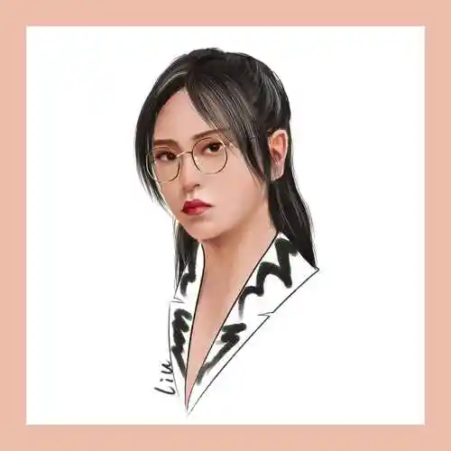 手绘头像头像插画周笔畅