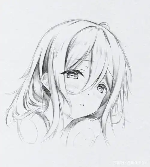 教你手绘一张铅笔风格动漫女孩——五等分的花嫁中野三玖