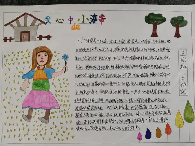 五六班《我眼中的小海蒂》优秀读书卡展览