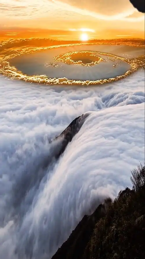 风景#终于拍到了罕见的日出云海,究竟什么样的运气才能碰到如此的