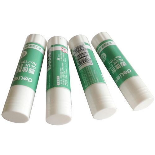 得力固体胶710固体胶棒9克固体胶水旋转出胶黏贴文件白色pva胶棒