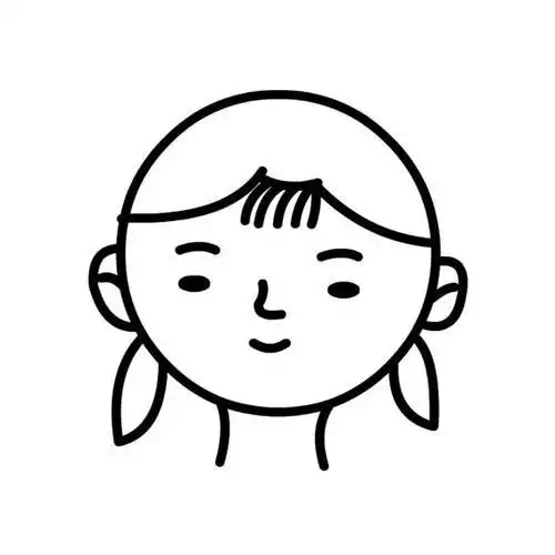人物正脸唯美头像简笔画