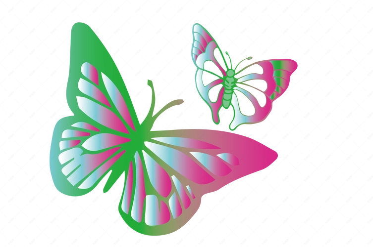 矢量图蝴蝶渐变插画梦幻渐变蝴蝶