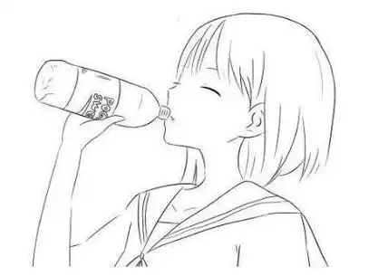 幼儿喝水简笔画