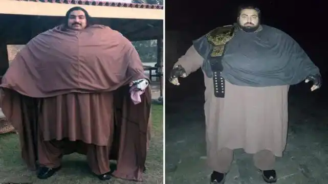 巴基斯坦男子体重436公斤自称世界上最强壮的男人