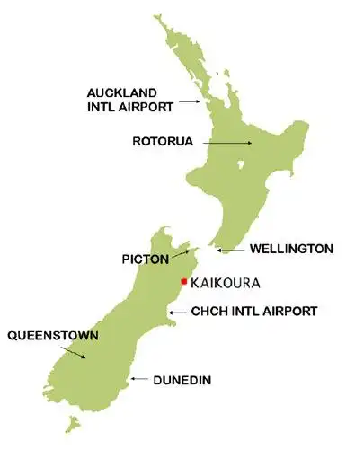 凯库拉位于新西兰南岛东海岸