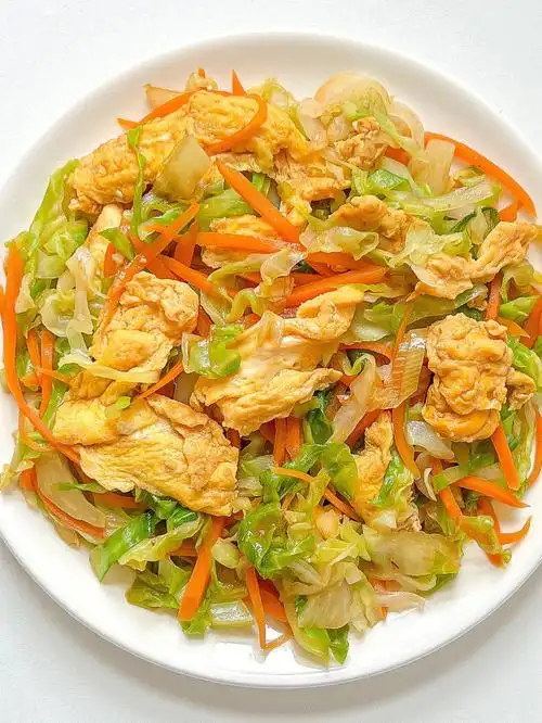 包菜胡萝卜炒鸡蛋好吃不胖60做法巨简单73