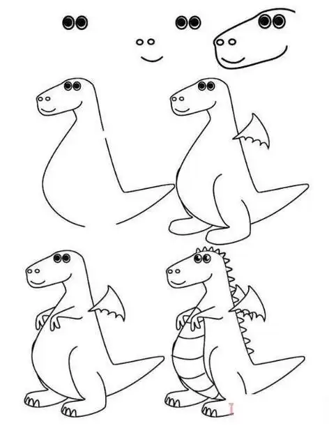 5068儿童网简笔画恐龙