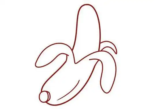 香蕉简笔画小动物彩色