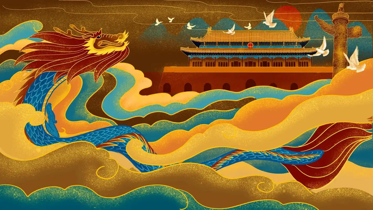 唯美中国风插画桌面壁纸