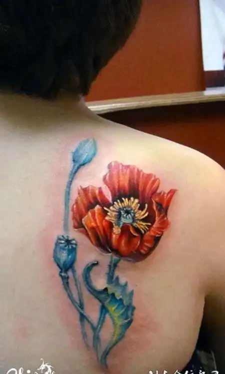罂粟花纹身_罂粟花纹身图片_手臂罂粟花纹身_后背罂粟花纹身_第4页