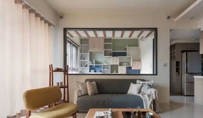 90平米简约两居室装修案例 素净雅致享受惬意生活_空间_白色_家具