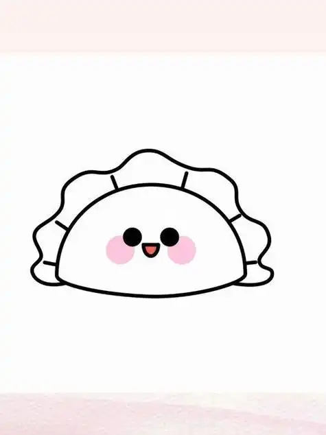 饺子可爱简笔画大图 简笔画图片大全-蒲城教育文学网