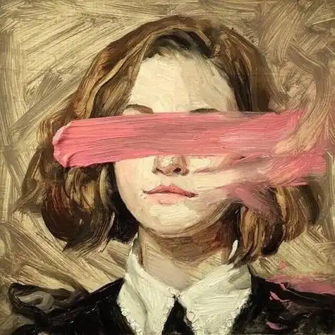 有艺术感的头像线条油画