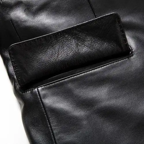 男西装秋冬新款海宁真皮皮衣夹克外套w领绵羊皮修身