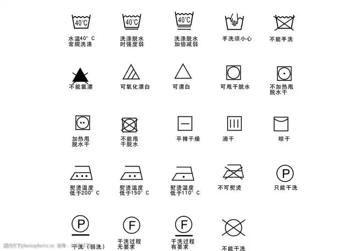 关键词:洗水唛标 辅助辅料 洗水唛 矢量图 服装 标 设计 标志图标