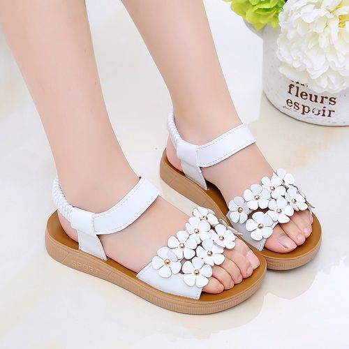 夏季大童新款平底10女童中小学生凉鞋女孩915岁软底时装凉鞋